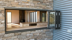 PVC Door and Window Aluminum Bifold Window 96"Wx48"H - OUT SWING FROM EXTERIOR VIEW image 8