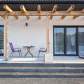 Aluminum Bifold Door 96"Wx96"H - OUT SWING FROM EXTERIOR VIEW image 0