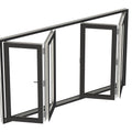 PVC Door and Window Aluminum Bifold Window 96"Wx48"H - OUT SWING FROM EXTERIOR VIEW image 0