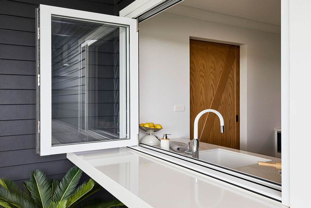 PVC Door and Window Aluminum Bifold Window 60"Wx48"H - OUT SWING FROM EXTERIOR VIEW image 3