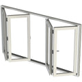 PVC Door and Window Aluminum Bifold Window 96"Wx36"H - OUT SWING FROM EXTERIOR VIEW image 0