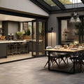 Aluminum Bifold Door 168"Wx96"H - OUT SWING FROM EXTERIOR VIEW image 0