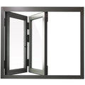 PVC Door and Window Aluminum Bifold Window 60"Wx36"H - OUT SWING FROM EXTERIOR VIEW image 0