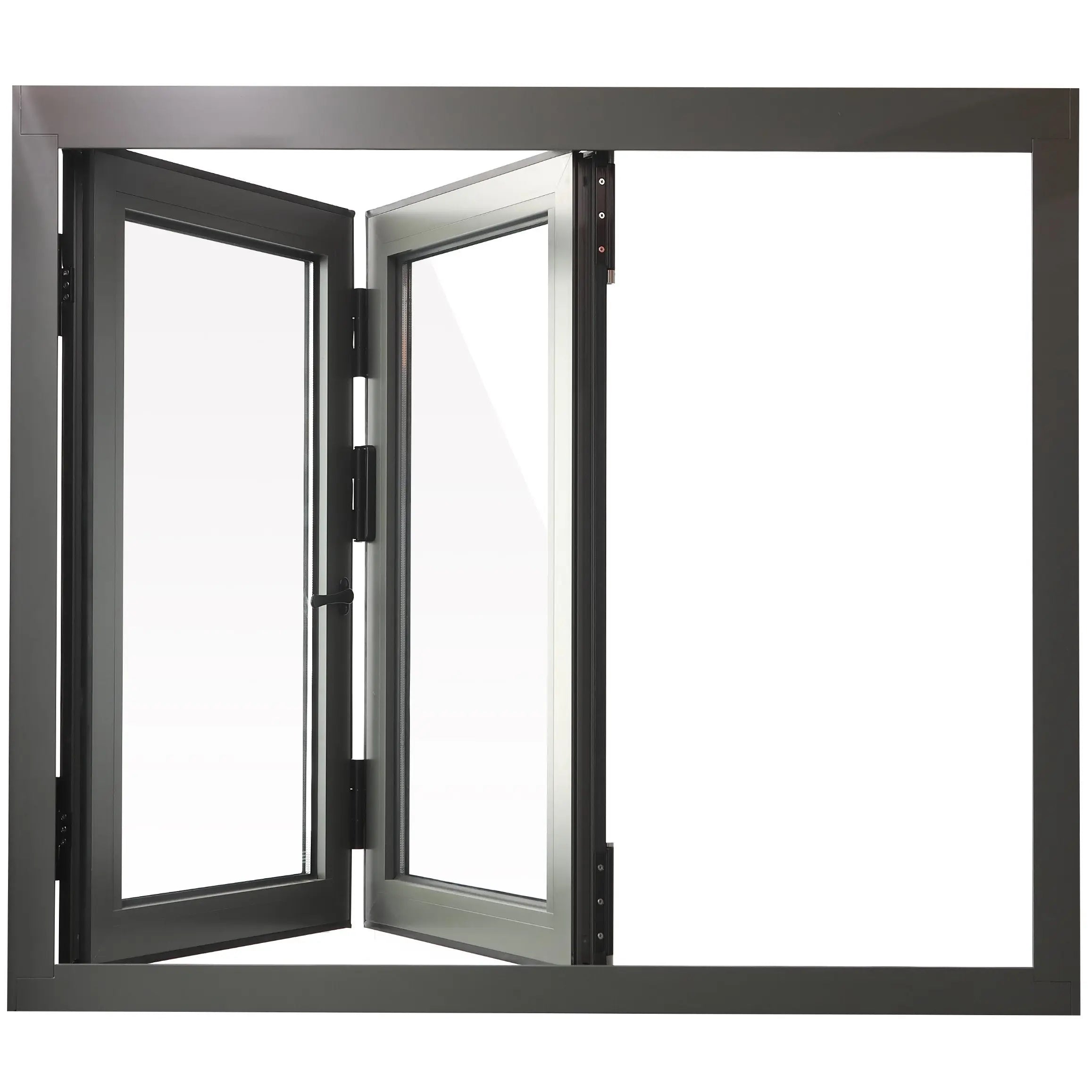 PVC Door and Window Aluminum Bifold Window 60"Wx36"H - OUT SWING FROM EXTERIOR VIEW image 0