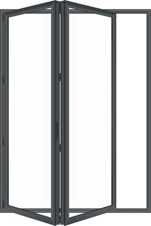 Aluminum Bifold Door 72"Wx80"H - OUT SWING FROM EXTERIOR VIEW image 0