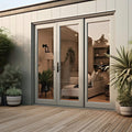 Aluminum Bifold Door 108"Wx80"H - OUT SWING FROM EXTERIOR VIEW image 0