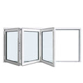 PVC Door and Window Aluminum Bifold Window 72"Wx48"H - OUT SWING FROM EXTERIOR VIEW image 0