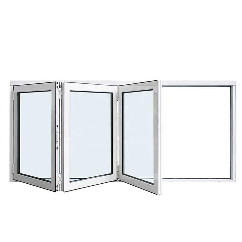 PVC Door and Window Aluminum Bifold Window 72"Wx48"H - OUT SWING FROM EXTERIOR VIEW image 0