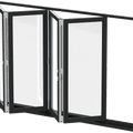 PVC Door and Window Aluminum Bifold Window 72"Wx36"H - OUT SWING FROM EXTERIOR VIEW image 0