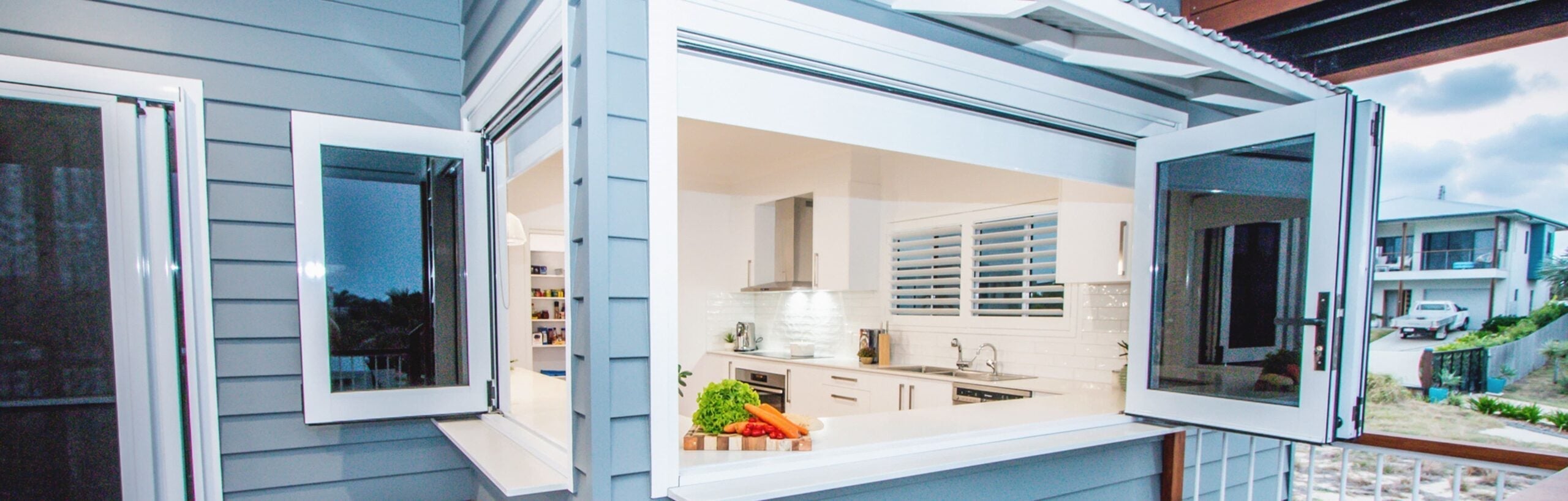 PVC Door and Window Aluminum Bifold Window 60"Wx48"H - OUT SWING FROM EXTERIOR VIEW image 0